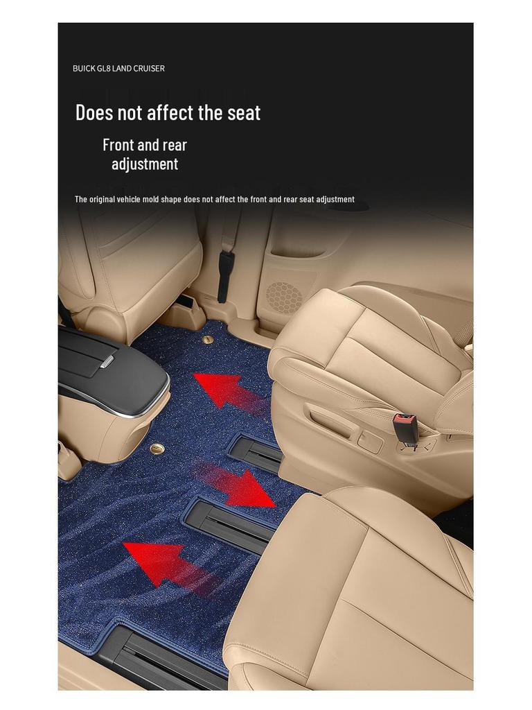Custom Leather Floor Mats for 25 Buick GL8 Models - Full Coverage for Lu Shang New Energy Lu Zun PHEV/ES