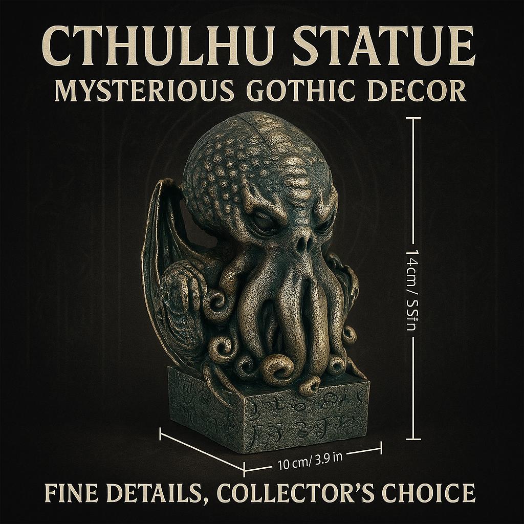 Halloween Cthulhu Mythical Resin Statue Decorative Figurine For Home Bookshelf Office Desk Gothic Fantasy Ornament