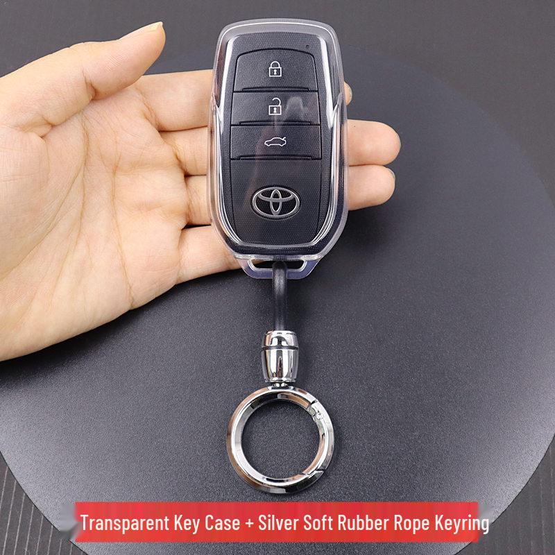 Transparent Full Coverage Key Case for Toyota Corolla, Camry, Crown, RAV4