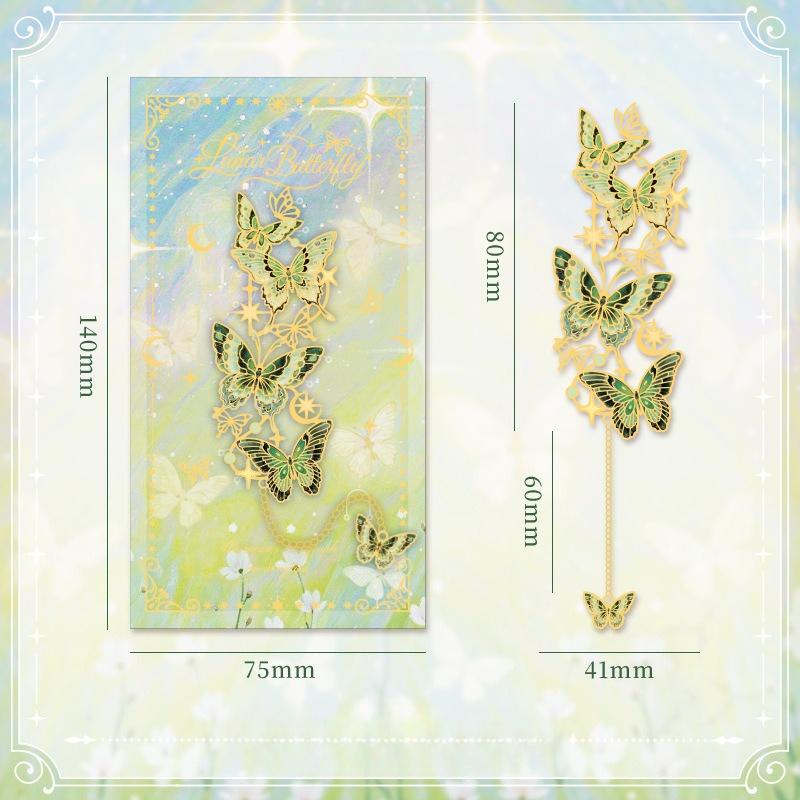 Butterfly Orbit Metal Bookmark Elegant Hollow-Out Butterfly Shape Page Clipper for Students Reading Vintage Book Accessories
