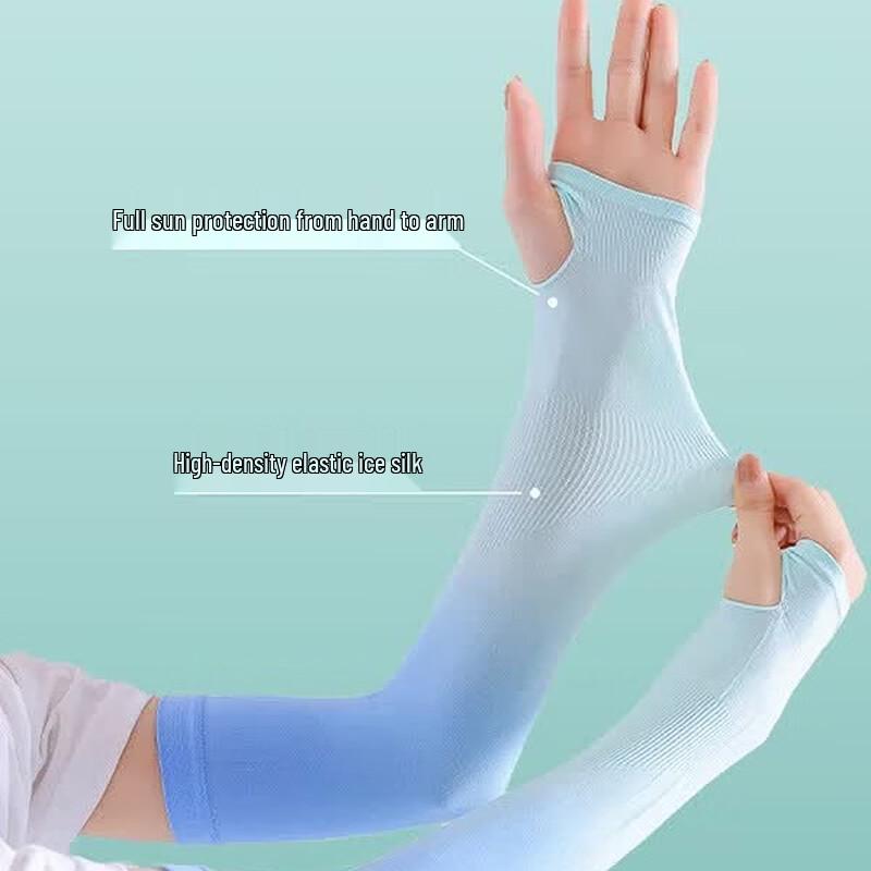 Lu Sisi Unisex Ice Silk Sun Protection Arm Sleeves