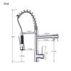 Rubinetto da Cucina Rozin Nero e Oro Rosa a Molla Estraibile Miscelatore Acqua Calda e Fredda Rubinetto a Cascata con Doppia Uscita Montaggio su Lavello
