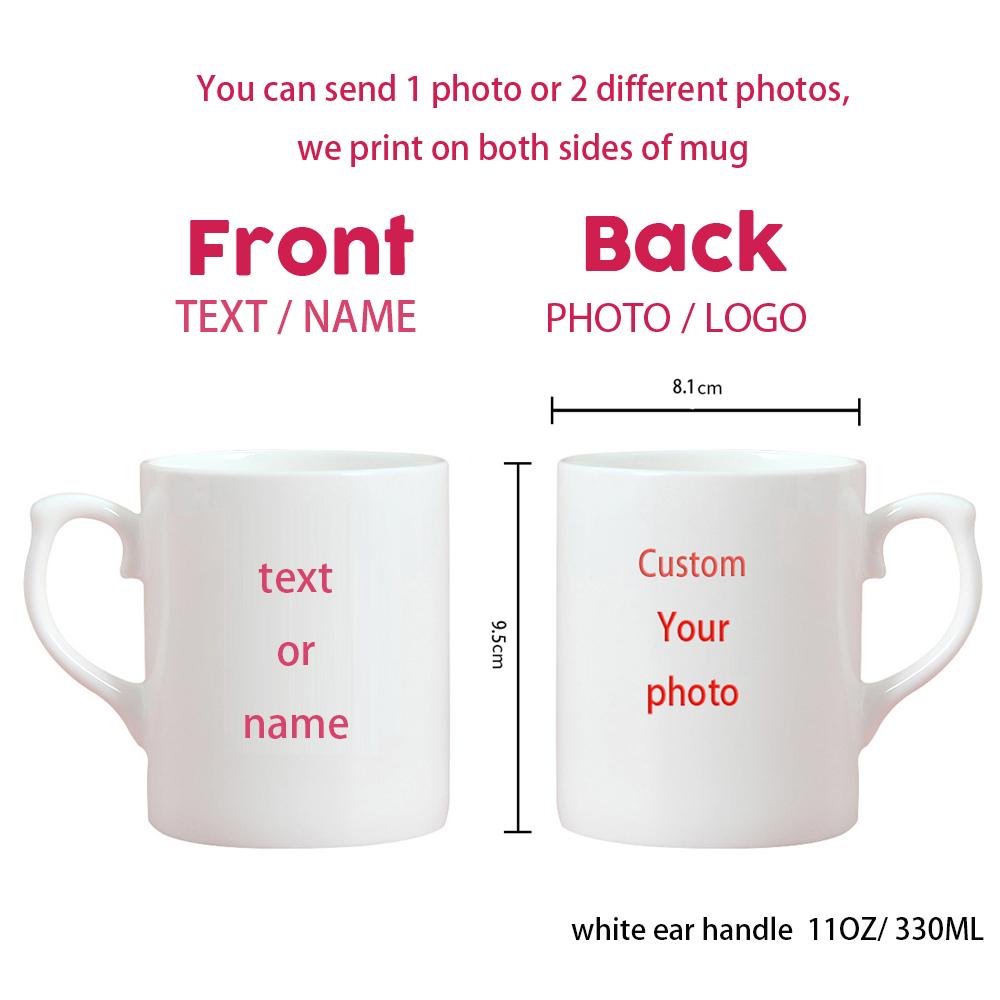 

Personalised Your Photo Mug, Custom NAME IMAGE TEXT Cup,Customize Coffee Mugs, Tea Cups, Mothers day, Wedding Gift 9 COLOURS 301-400ml