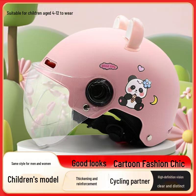 3C Certified Kids' Electric Bike Helmet: Cute, Breathable, Lightweight, Sun-Protective for Boys & Girls