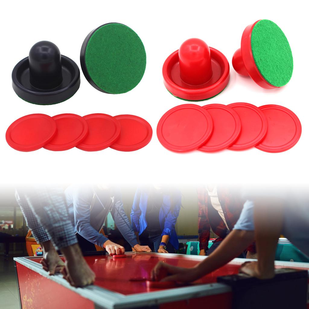 Air Hockey Pushers and Air Hockey Pucks Replacements for Game Tables Great Goal Handles Paddles Replacement Accessories