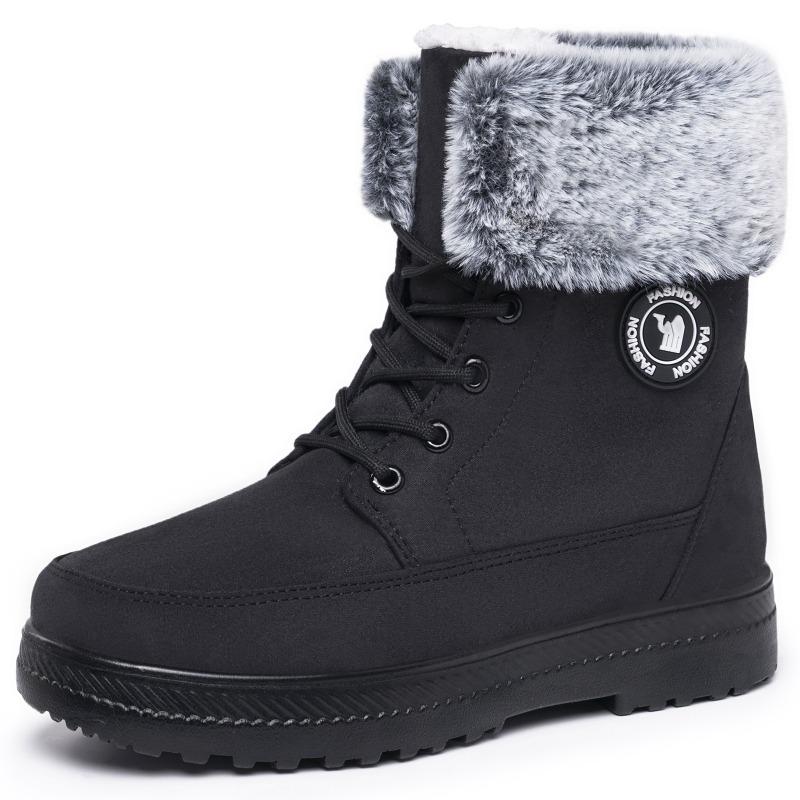Cotton shoes winter women's high-top women's boots thick-soled boots cold-proof and warm medium boots piled and thickened cotton boots