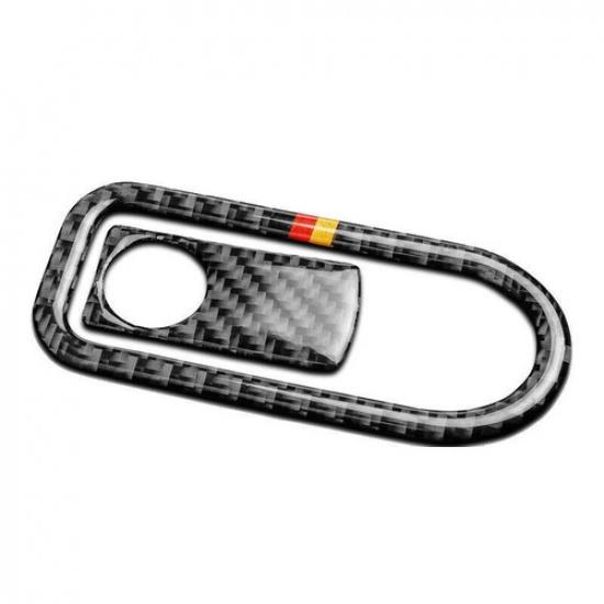 Co-Pilot Storage Box Handle Bowl Trim For 2016-21 Mercedes-Benz GLC Carbon Fiber