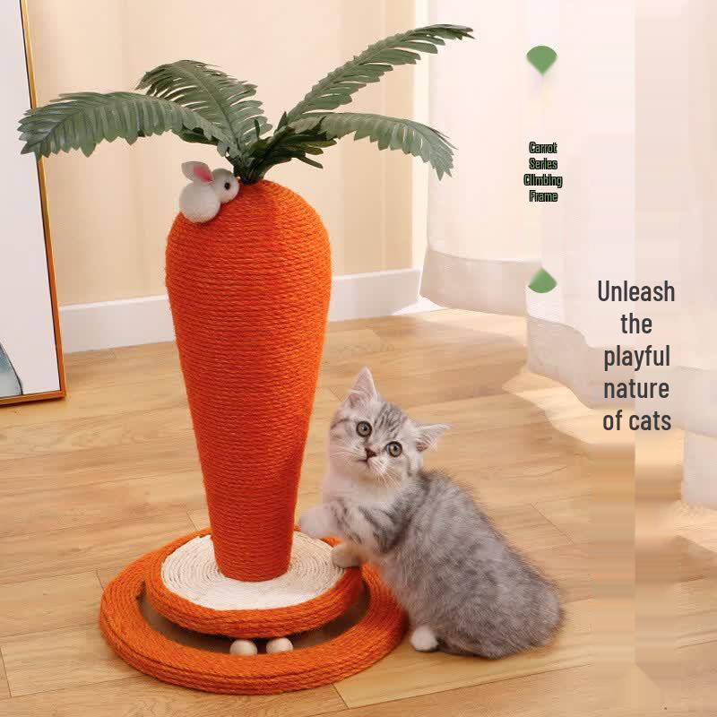 Carrot Design Vertical Sisal Cat Scratcher