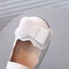 Girls Dance Shoes Solid Color Matte Kids Performance Shoes with Simple Bow 2024 New Girls  Princess Flats Soft Leather Shoes