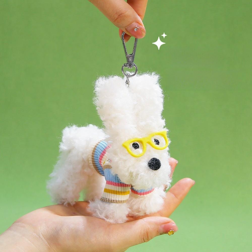 West Highland Terrier Keychain Plush Toy With Soft Polyester Filling For Gift And Collection