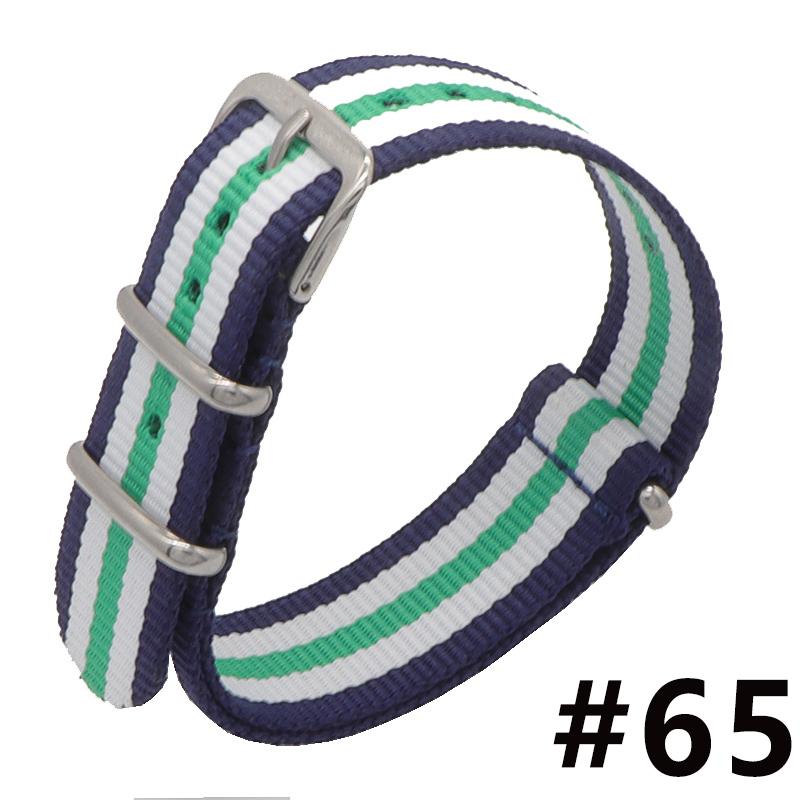 18MM 20MM 22MM Nylon Watch Band Sport Casual Straps Replacement With Stainless Steel Buckle For Men Women's Watch Accessories