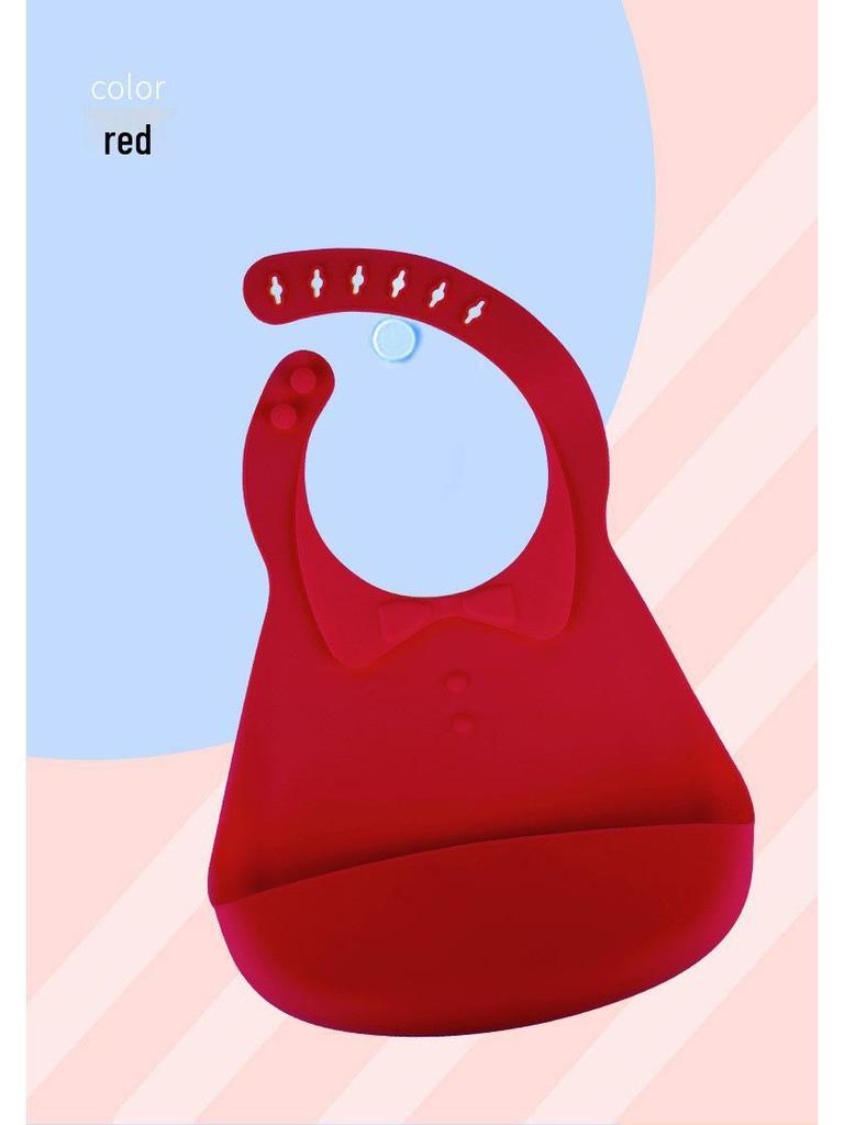 Waterproof Food-Grade Silicone Baby Bib - Leak-Proof, Self-Feeding, Drool Protection