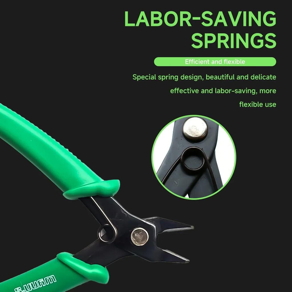 Micro Wire Cutter Precision Electronics Flush Cutter and Side Cutting Pliers Clean Cut for Model Jewelry Model Kit High Hardness