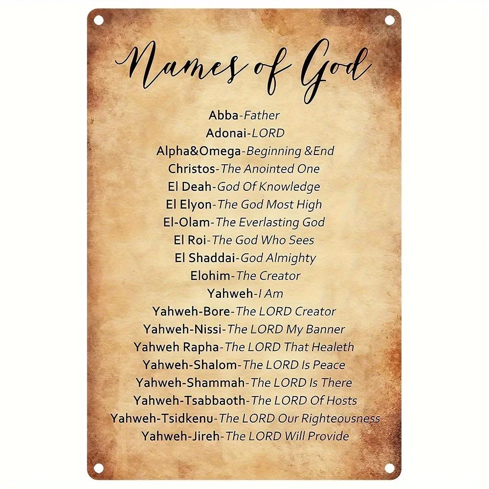 Vintage Metal Tin Poster Dear God Psalm Bible Metal Tin Signs Posters Plate Religious Home Decoration for Cafe Clubs Home Church