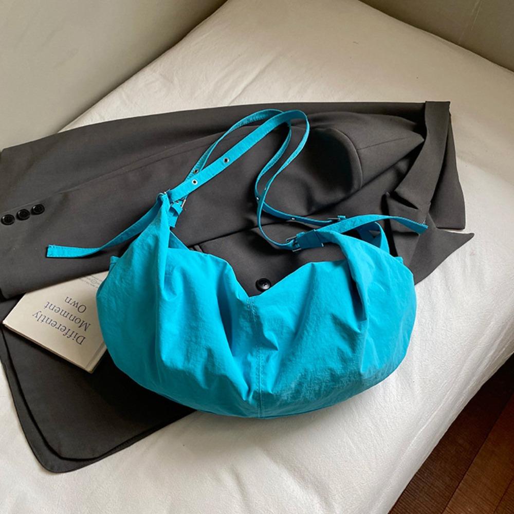 

Lightweight Nylon Crossbody Bag Canvas Dumpling Bag Sweet Nylon Shoulder Bag Daily озеро синий