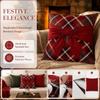 Festive Christmas Pillow Cover Plaid Sofa Pillowcase Holiday Decor Throw Pillow Cover  Cozy