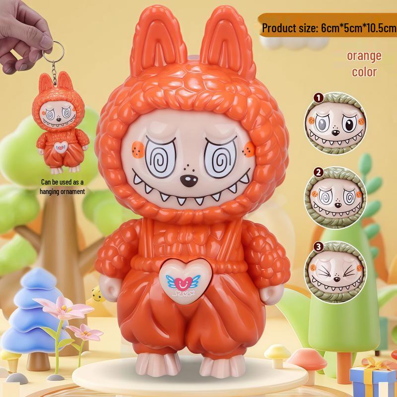 Labubu Face-Changing Doll: Creative Decompression Toy and Bag Charm for Kids