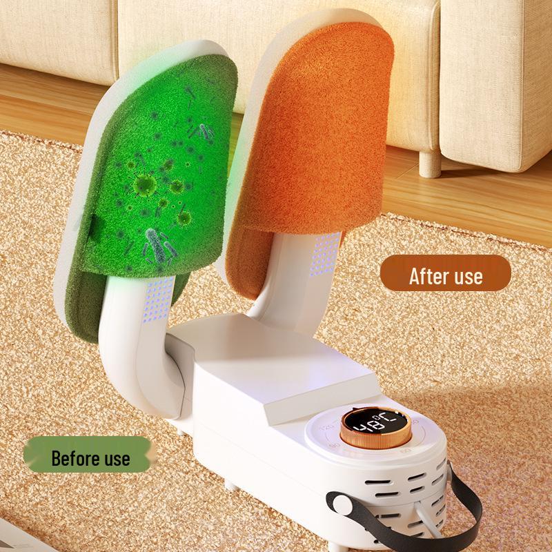 Foldable Shoe Dryer with Smart Timer - Purple Light Sterilization & Deodorization for Quick Drying