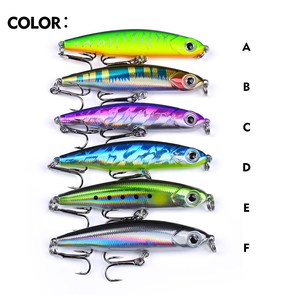 Lure False Bait 3.5g 5g 8g Simulated Bait Bent Mouth Sea Bass Through Kill Fish Bait with Blood Tank Hook Configuration
