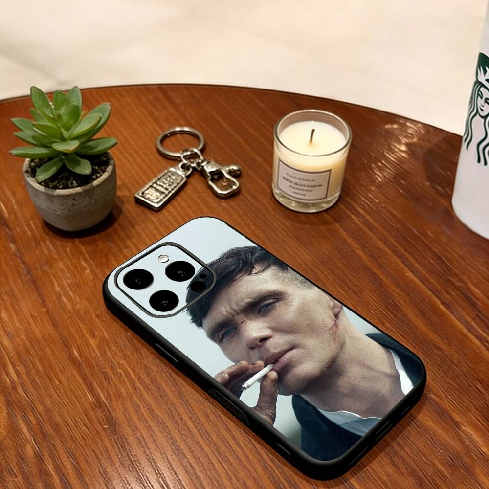 Movie Peaky Blinders Phone Case For iPhone 17,16,15,14,13,12,11 Plus,Pro Max,XS,Soft Silicone Black Cover
