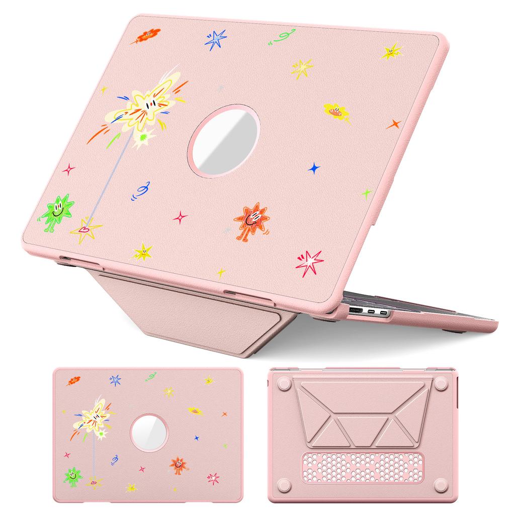 Pattern Printing Laptop Case for MacBook Air 13 Inch (2025)/(2024)/(2022)/M2 A2681/M3 A3113/M4 A3240 Notebook Kickstand Cover