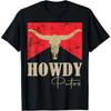 [100% Cotton] 100% Cotton Howdy Putos Bull Skull Country Cowboy Western Graphic
