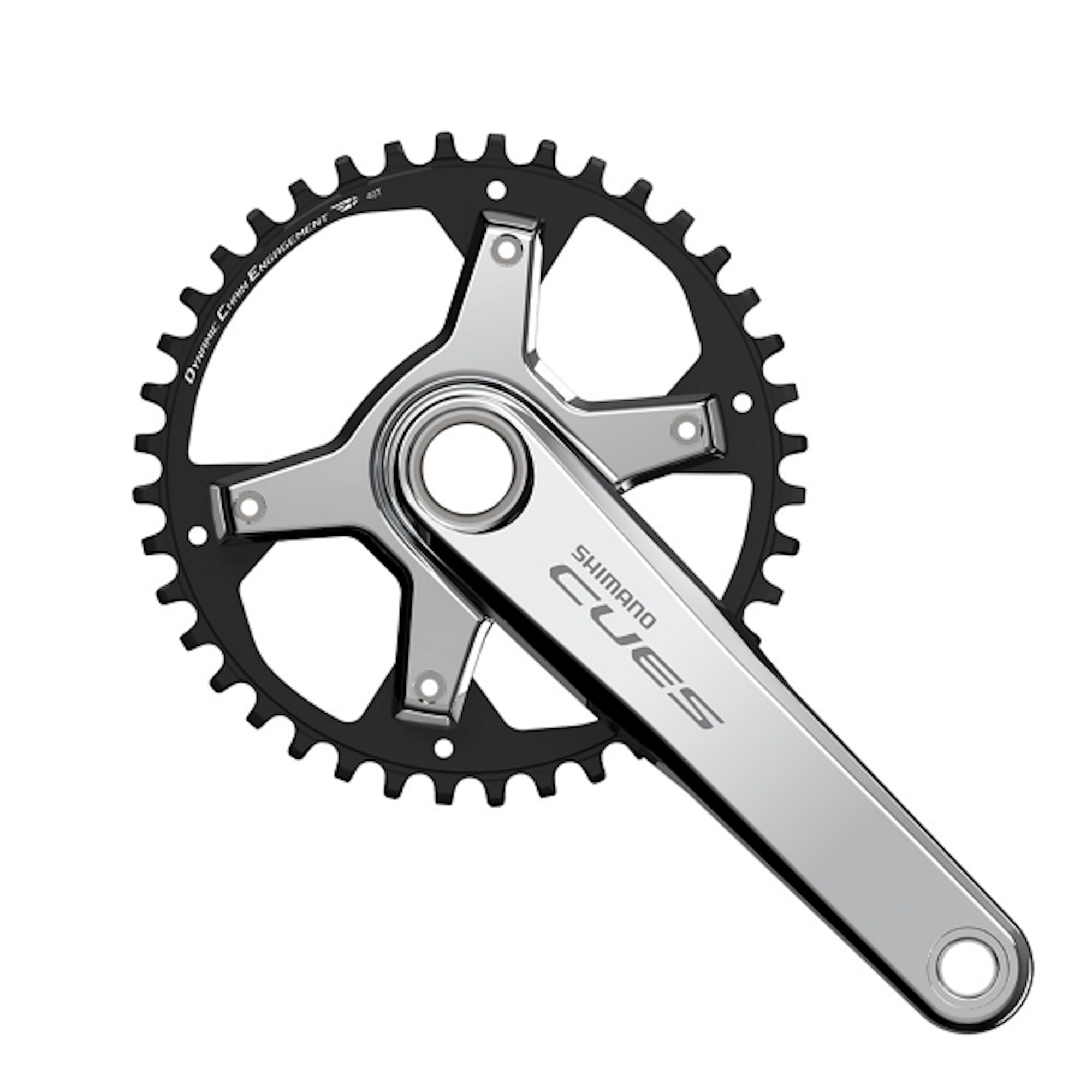 

Shimano CUES Crankset No Guard FC-U6030-1 2-Piece Crankset, 11/10/9-Speed, 170.0 mm,