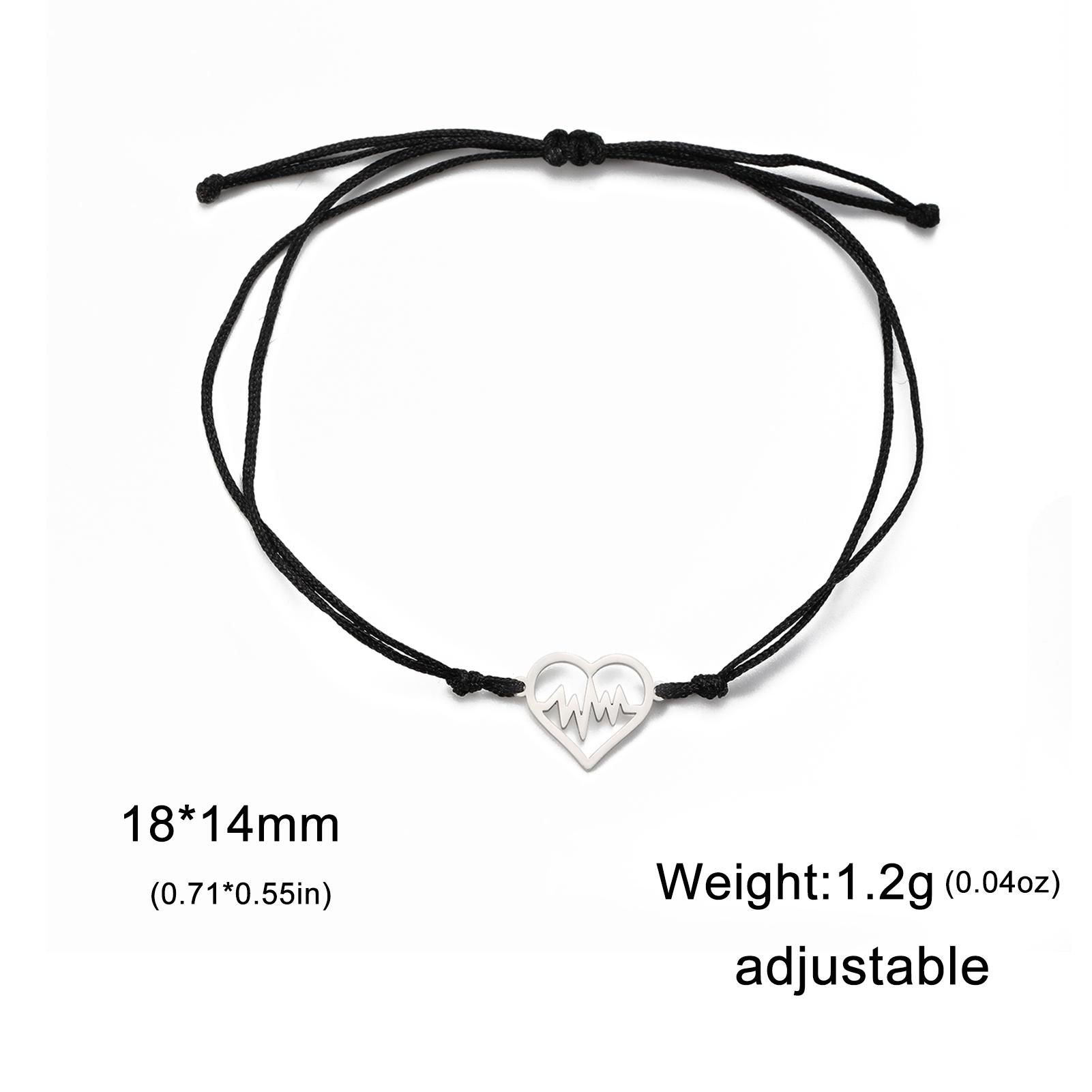 

Cazador Feather Infinity Paper Clip Charm Wax Rope Bracelet for Women Stainless Steel Hand Bracelet Jewelry Valentine s Day Gift Adjustable
