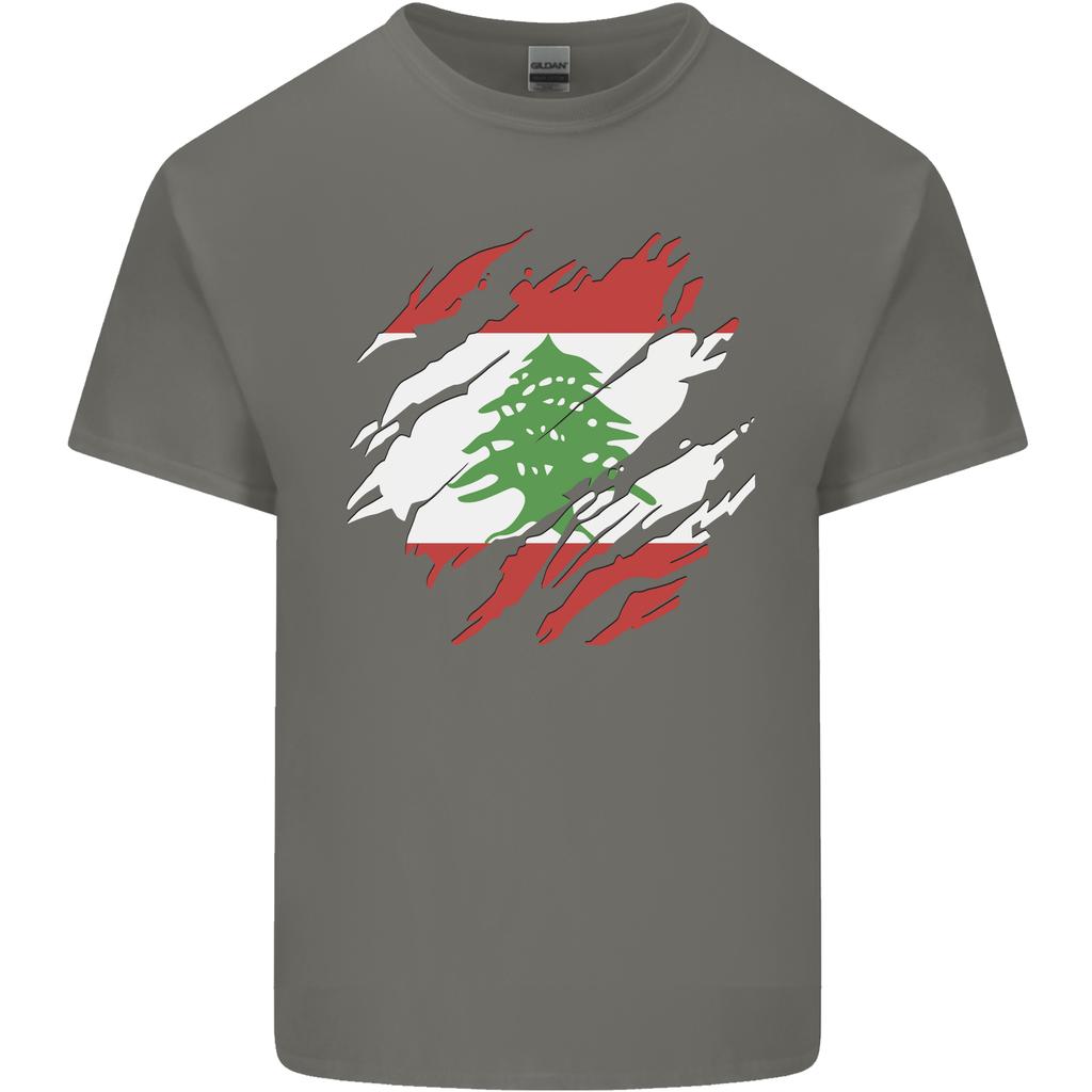 Torn Lebanon Flag Lebanese Day Football Unisexs Light Cotton TShirt