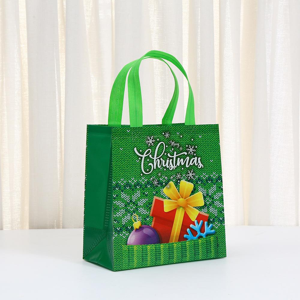 

StoBag colorful knit christmas theme gift wrapping bags for sweets designer bags festive holiday candy treat party favor tote 30pcs&22x11x23cm