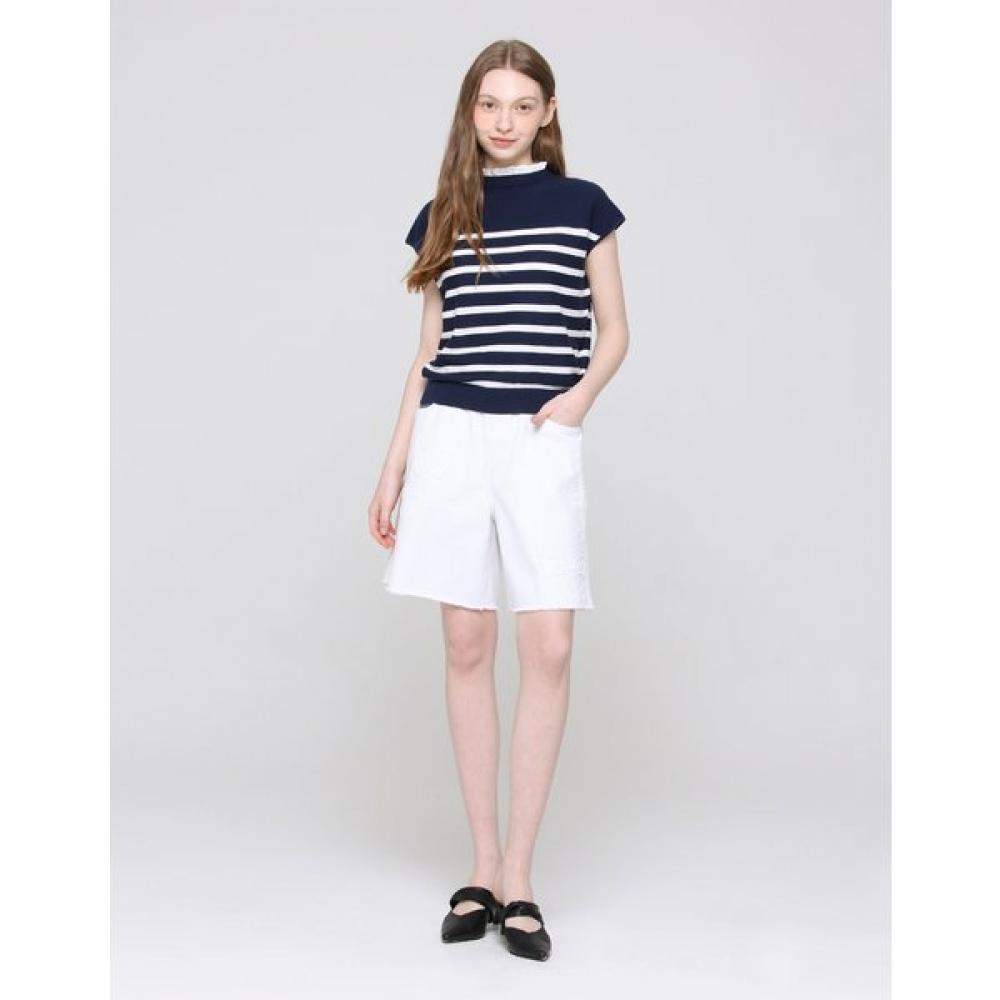 Son Jung Wan Women Frill Stripe Sleeveless Knit Zkn6262130