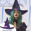 Lace Flower Wizard Cap Rose Feather Halloween Cap Creative Halloween Witch Hat  Masquerade