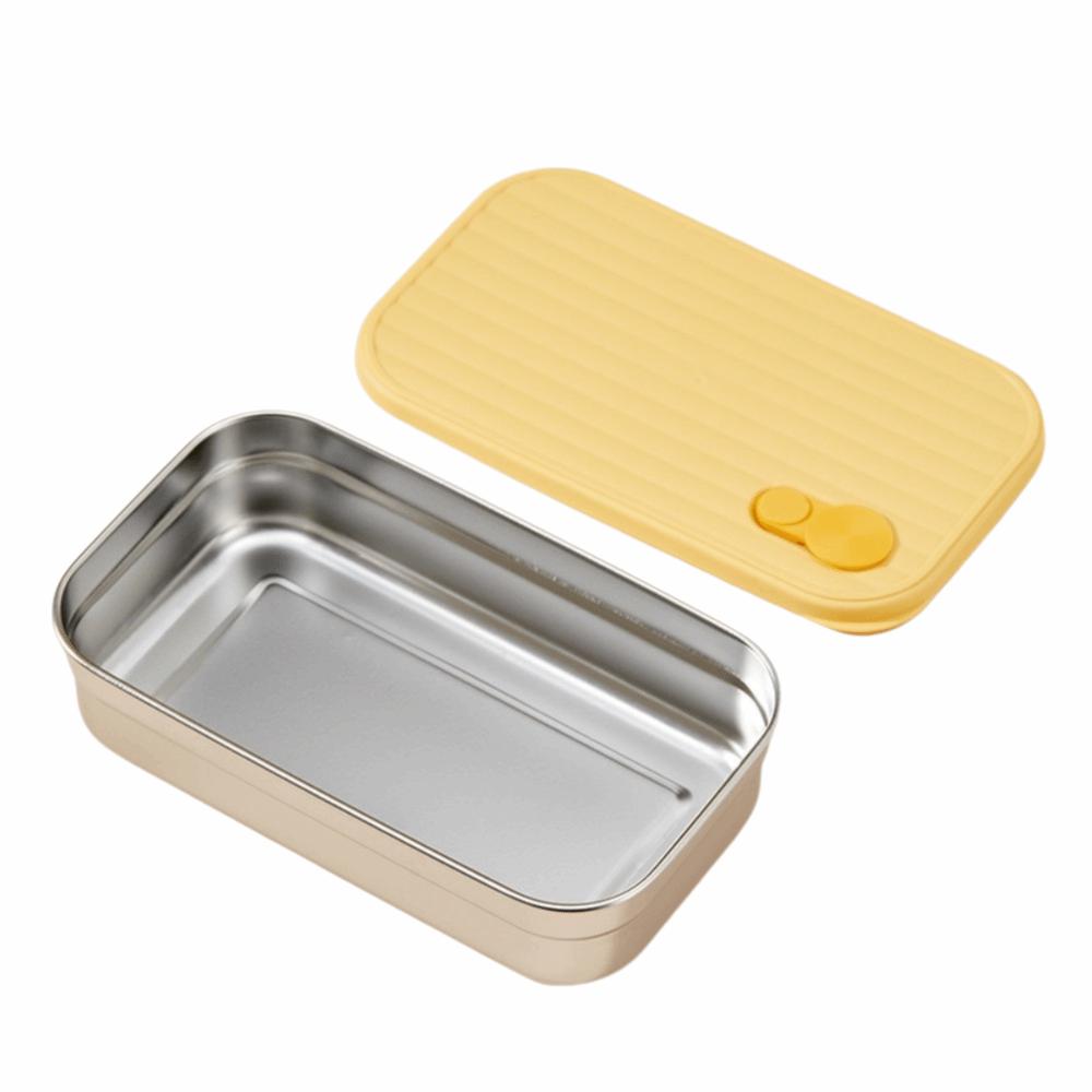 304 Stainless Steel Lunch Box with Lid Reusable Fresh-Keeping Lunch Box Eco-Friendly Durable Large Capacity Lunch Box