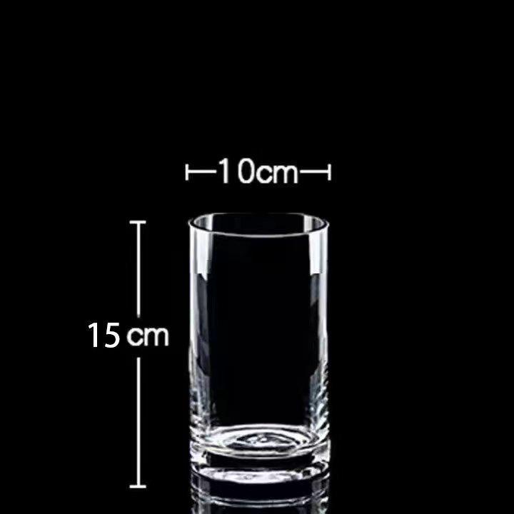Transparent Glass Flower Vase & Hydroponic Container - Floor Ornament