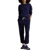 Polo Ralph Lauren Solid Logo Embroidered Crew Neck Long Sleeve Sweatshirt Women Sweatshirt Navy-Blue WMPOKNINFB20675-410