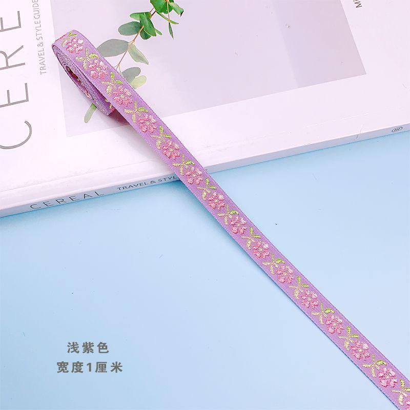 1cm Babykleidung Jacquard-Gurtband Spitze, Fächer-Saumstreifen Stoff Acht Schätze Gürtel Ethnische Accessoires Hut Dekorativer Gürtel