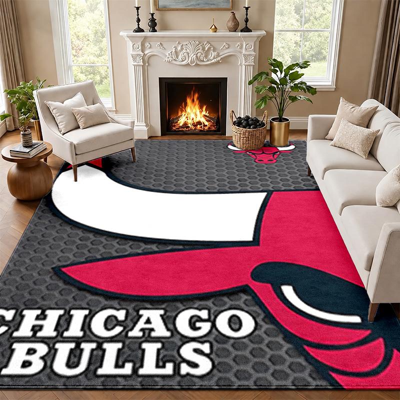 Chicago Bulls Carpet Door Mat for Living Room or Bedroom Protective Mat Under Chair Office Decoration Christmas Gift Birthday Present