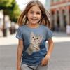 3D Pattern Animal Print Children's T-shirt Short Sleeved Summer Sports Fashion Street Casual Top