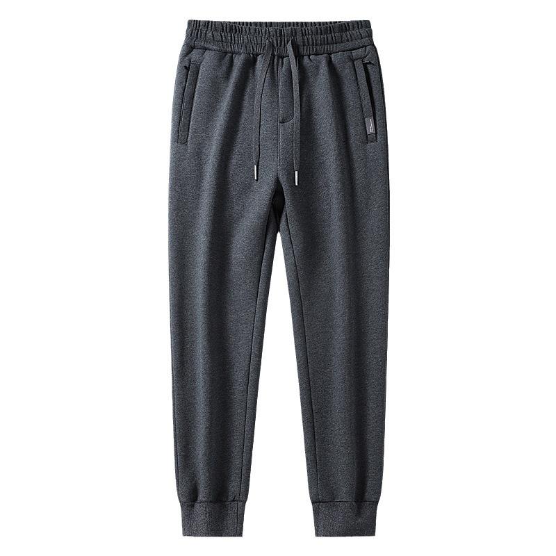 Men's Winter Fleece-Lined Sweatpants - Thick, Warm, Casual Cotton Sports Pants for Middle-Aged and Elderly