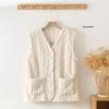 Women's Thick Cable Knit Cotton Vest