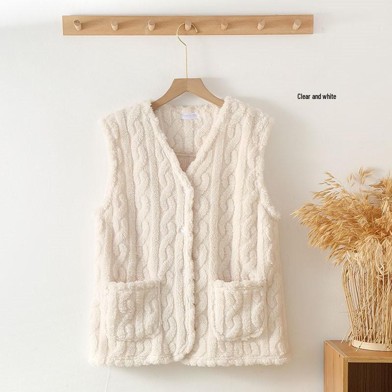 Women's Thick Cable Knit Cotton Vest