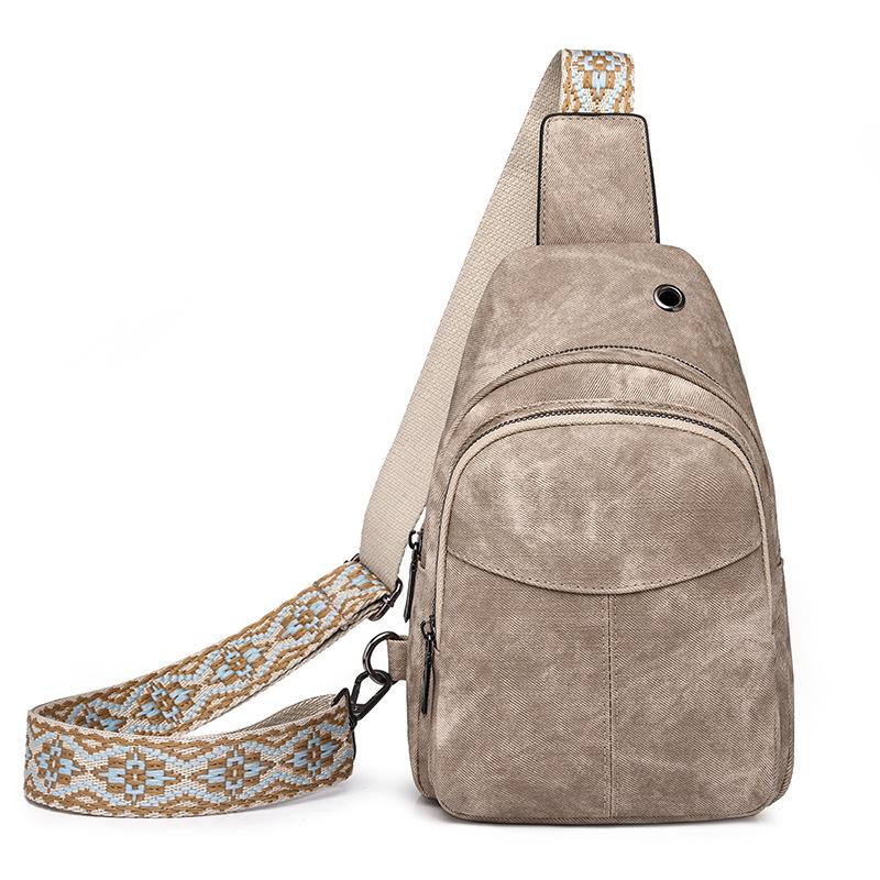 Brusttasche Weiches Leder Hochwertiger Rucksack Mode Lässig Damen Schulter Umhängetasche Trend High-End Brusttasche