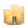 LED-Kerzen ohne Flamme, batteriebetrieben, LED-Säulen, echtes Wachs & beweglicher Docht, flackernde Kerze mit Fernbedienung