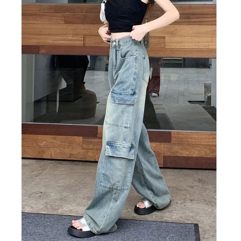 Women's High Waist Retro Wide-Leg Jeans - Autumn Collection