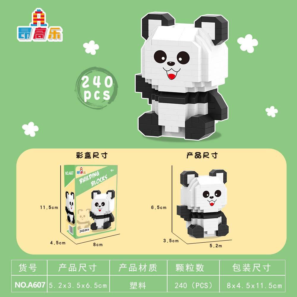 

Совместимо с Lego Giant Panda Flower Flower Fruit Lai Doll Puzzle Собранные строительные блоки Детская игрушка Подарочная коробка белый/чёрный