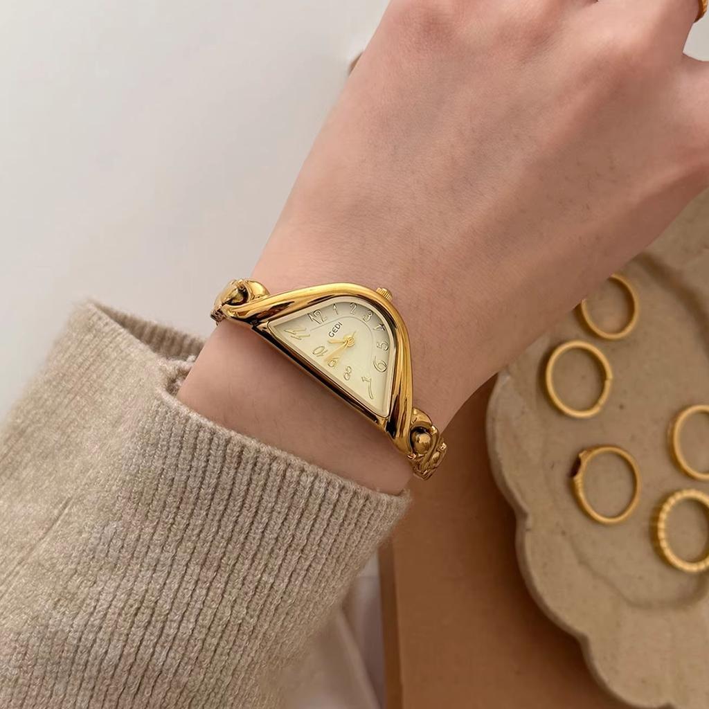 Women's watch Half Moon Shape Dali Quartz Waterproof Vintage Bracelet Wristwatch Luxury Ladies Dress Watches Relogio Feminino