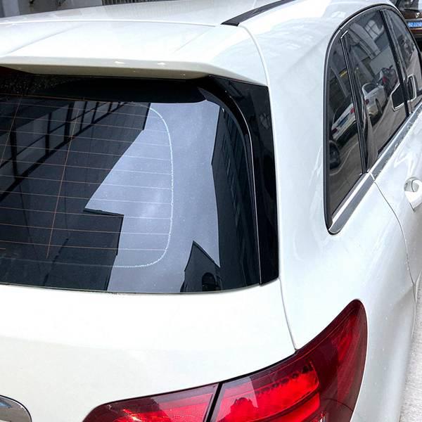 2-Piece Gloss Black ABS Rear Roof Spoiler Stickers for Mercedes B-Class B180/B200 W246