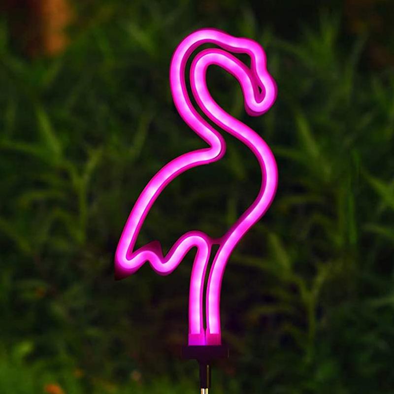 Solar Courtyard Landscape Cactus Neon LED Light Lawn Floor Plug Light Decorative Solar Panel