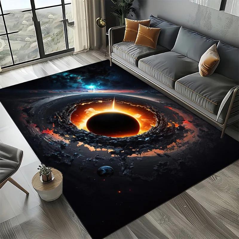 Cosmic Nebula Star Black Hole Galaxy Carpet Rugs Living Room Decor Carpets Home Bedroom  Area Floor Mat Entrance Doormat