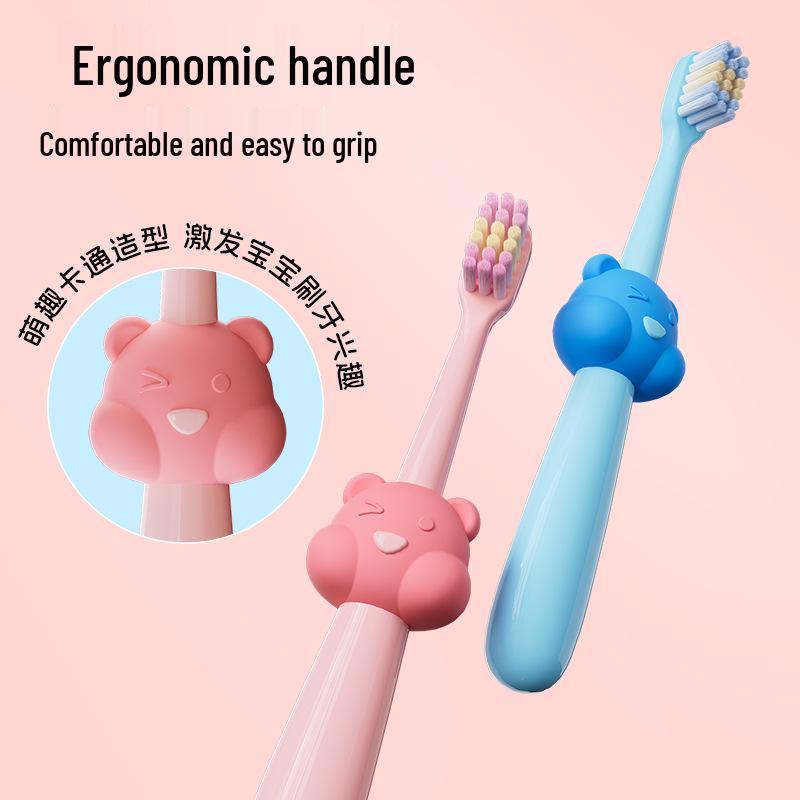Teddy Bear Soft Bristle Toothbrush Set for Kids (3-10 Years) - 5-Pack, Daily Oral Care, In Stock
